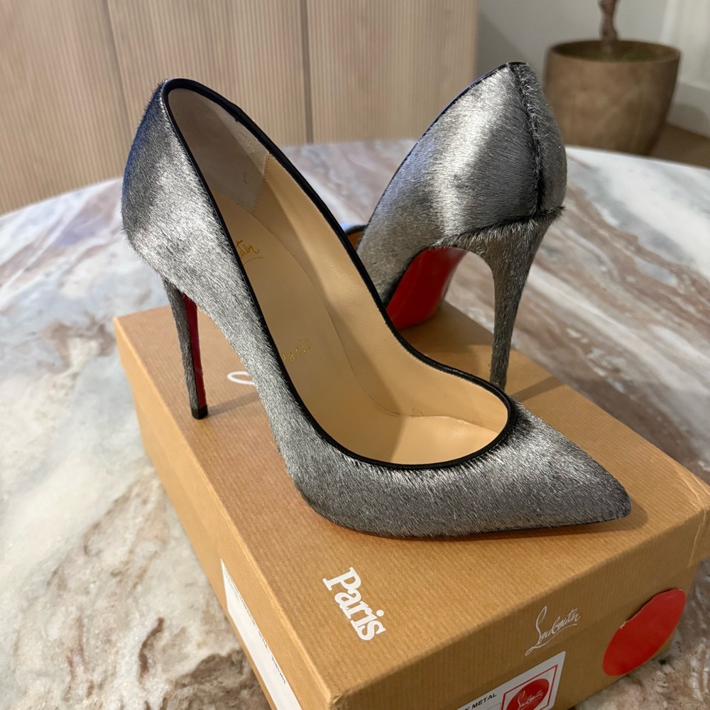 RARE BRAND NEW Christian Louboutin Pony Hair Pigalle Follies 100